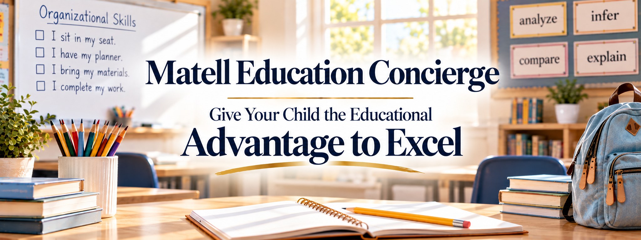 Matell Education Concierge. Give Your Child the Educational Advantage to Excel.